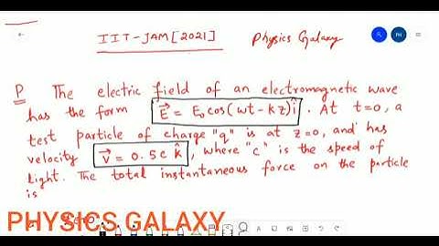 IIT-JAM:2021(PHYSICS) Part:-06(Problem with solution in Electrostatics) #PHYSICS GALAXY#