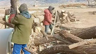 Amazing Wood Chipper Machine , Fastest Firewood Processing Machine In Action