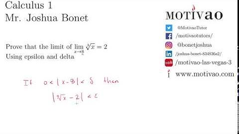 Calculus 1 | Epsilon and Delta | Limits | Example Cube Root