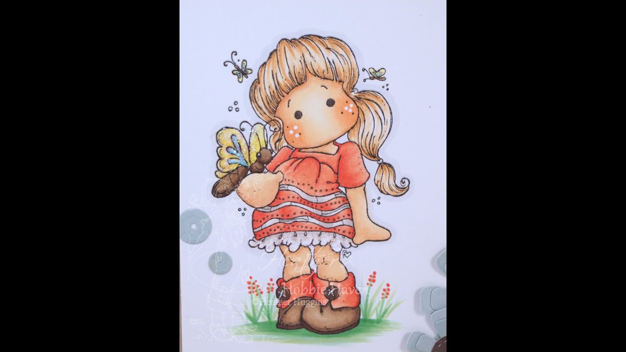 Tilda with Ugg Shoes Copic Coloring Card Kit - YouTube