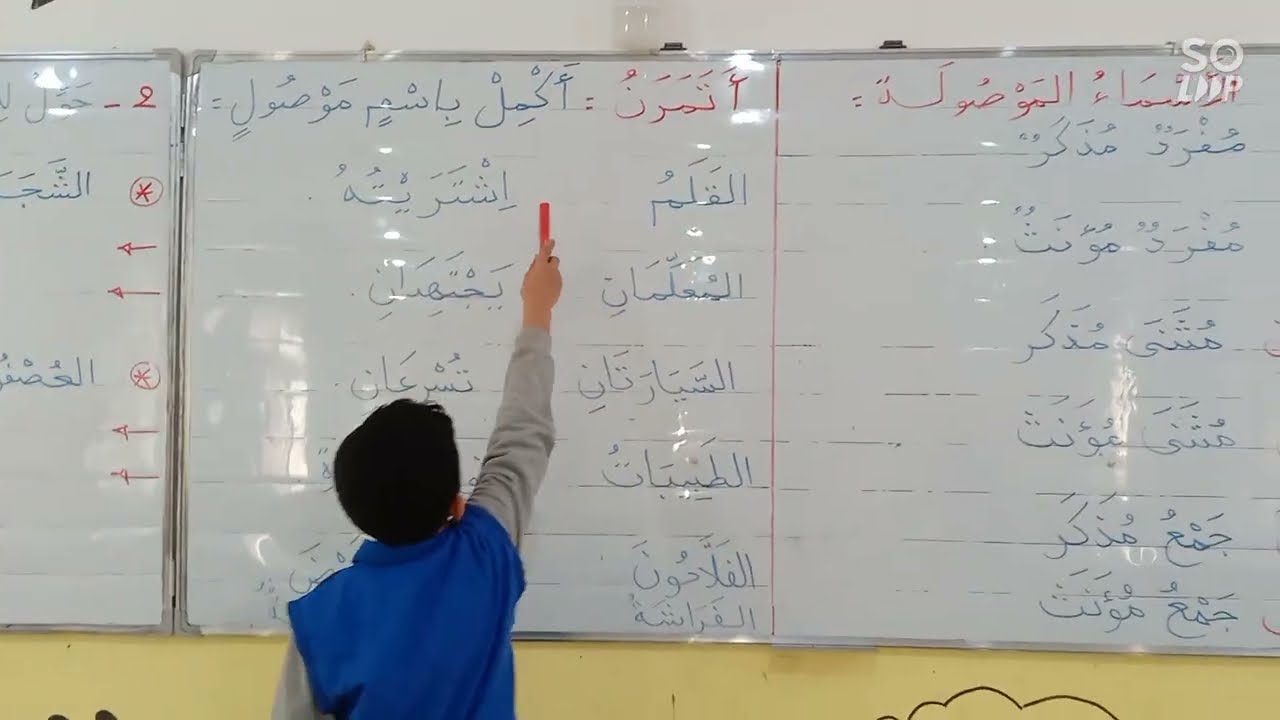 الأسماء الموصولة توظيفها في جمل و التحويل إلى المثنى والجمع، السنة الثالثة ابتدائي