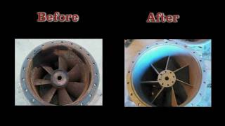 Blast It Clean - Cleaning Paint and Rust off Large Pump Pieces