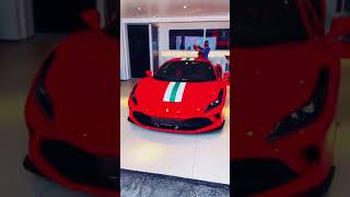 Reveal of Ferrari F8 Tributo with Italian stripes🇮🇹|| #Automotive #Shorts #ferrari #cars #supercars