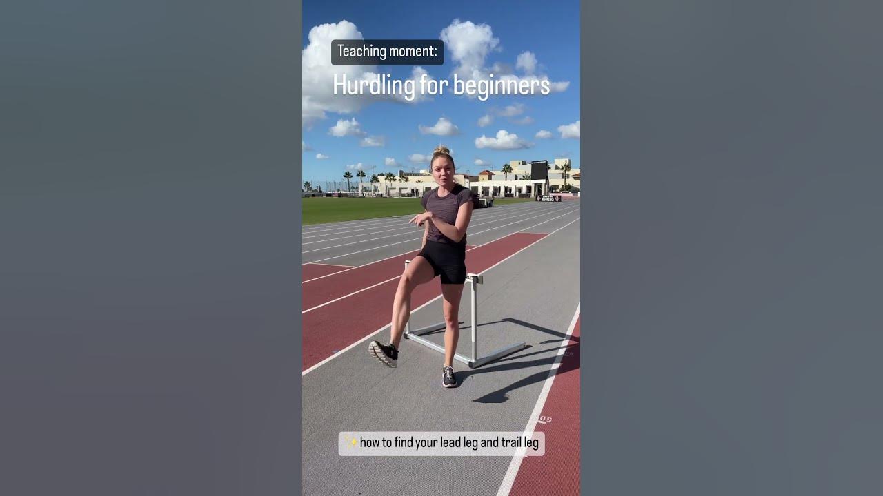 HURDLES FOR BEGINNERS part 1 finding your lead and trail leg trackandfield YouTube