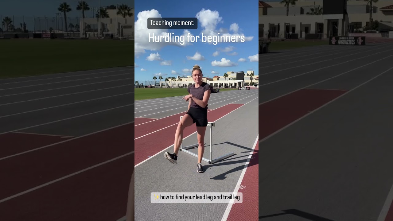HURDLES FOR BEGINNERS- part 1: finding your lead and trail leg #trackandfield