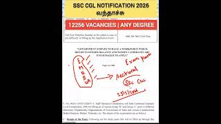 12256 VACANCIES 🔥BIG CHANGES 😯|SSC CGL NOTIFICATION 2026 |CGL PATTERN CHANGED#ssc_cgl