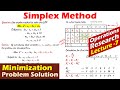 Lec-7 Simplex Method | Minimization Problem | Mathematical Example Solution | Operations Research