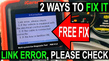 iCarsoft Link Error - HOW TO FIX VIDEO   Connection problem