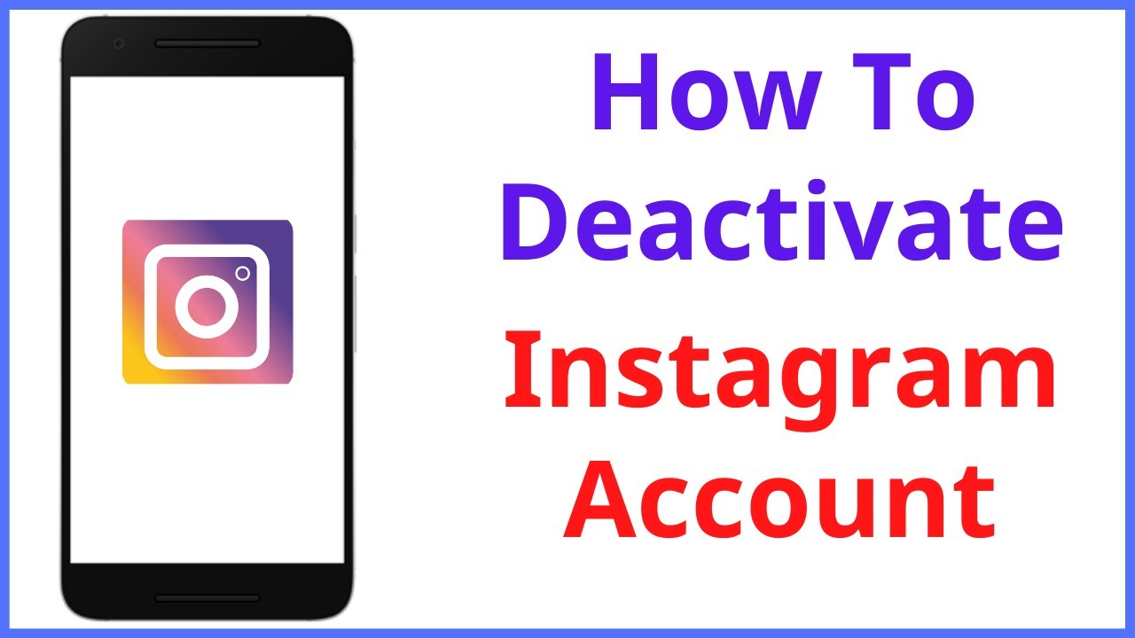 How to Deactivate Instagram Account 19  DEACTIVATE INSTAGRAM ACCOUNT OR  PROFILE