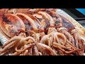 Жареный кальмар в маринаде  Корейская уличная еда/Marinade fried squid Korean street food