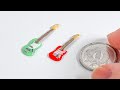 Polymer Clay Miniature Electric Guitar & Base