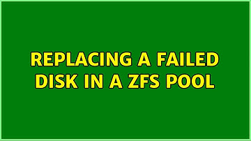 Replacing a failed disk in a ZFS pool