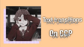3 text transitions on cute cut