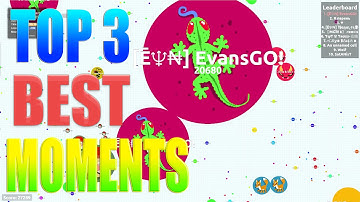 AGAR.IO TOP 3 BEST MOMENTS (TRICKSPLIT, ANTI TRICKSPLIT, DESTROYING TEAMS)