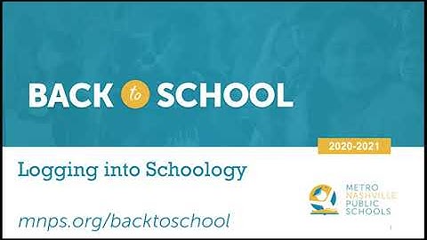 Logging into Schoology