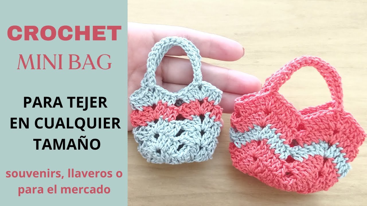 tornillo basura puede Crochet mini bolso tejido con gancho | Souvenirs | llaveros de crochet o  para el mercado - YouTube