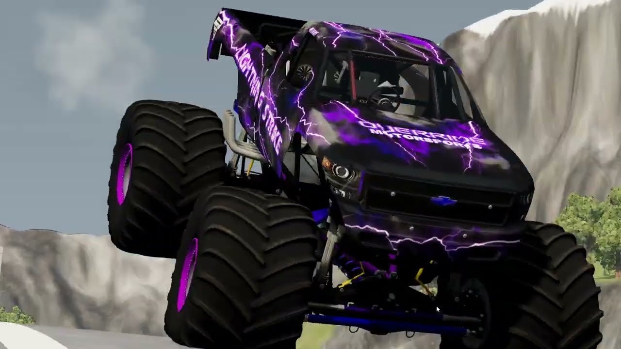 Epic High Speed Jumps, Monster Truck, Cars,Ramp, Destruction, Fire