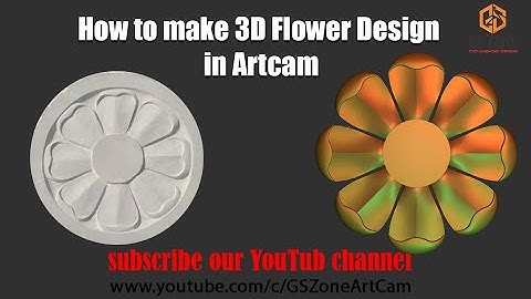 How To Make 3D Flower Design in CAD-CAM Software #gszone #CAD #CAM #CNC #wood_working #Stone flower