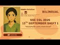 SSC CGL 2025 Maths | 13 September 2025 1st Shift | Complete Solution
