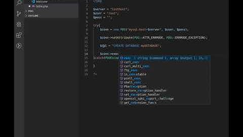 #php #pdo How to create MySQL Database with php PDO Code