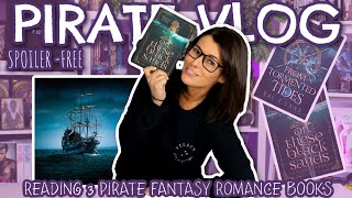 Pirate Fantasy Romance Reading Vlog (Spoiler-Free) 🏴‍☠️ | Reading 3 Pirate Fantasy Romance Novels