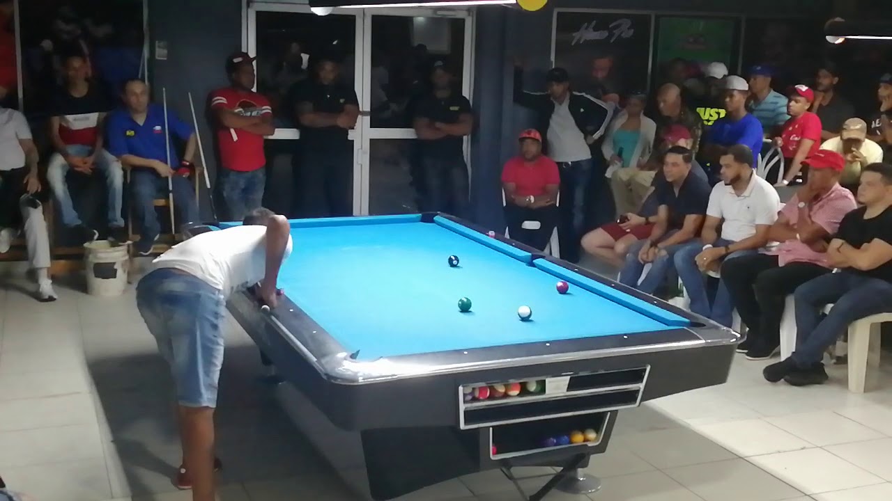 ENRIQUEZ ROJAS vs RAULITO DIAZ EN Santiago 2da jugada de billar de 300 mil peso