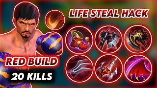 Top Global Paquito Red Build Life Steal Hackkk 20 Kills Mobile Legends