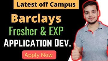 Barclays Hiring Drive 2022 | Latest Off Campus Job Drive 2022 | Freshers | Job Update |