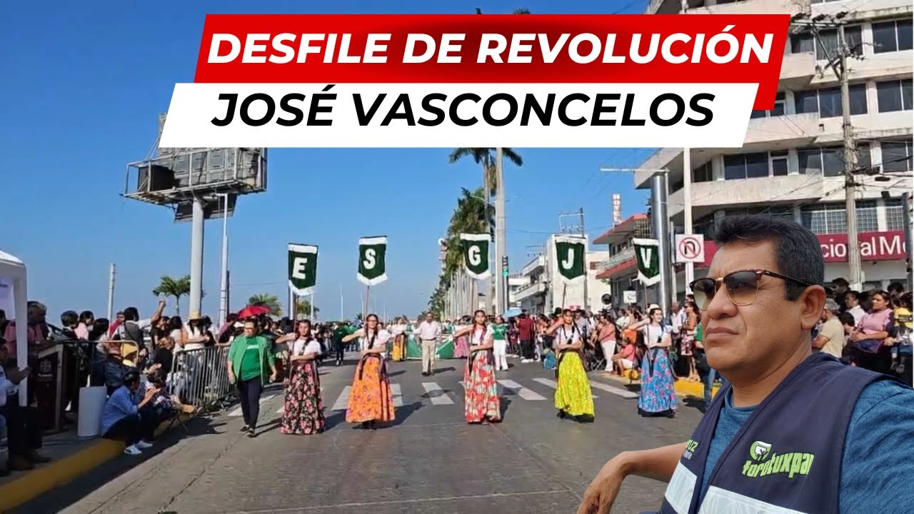 Tuxpan Veracruz: Desfile de Revolución de la José Vasconcelos - YouTube