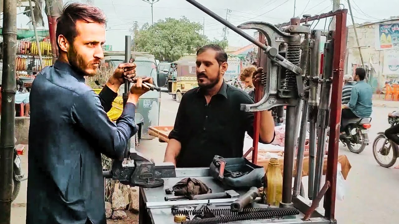 How to Repair Front Shock Of Motorcycle | Shock Repairing Of Honda CD70 | Under Making