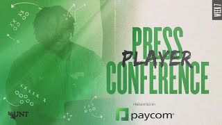 North Texas Football: Players Week 7 Press Conference