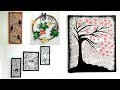 #5 Best out of waste Newspaper crafts| wall decoration ideas with paper | DIY cardboard craft ideas