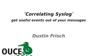 Celebrity OUCE 2014 - Correlating syslog Wealth