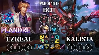 LNG Flandre Ezreal vs Kalista Bot - KR Patch 10.15