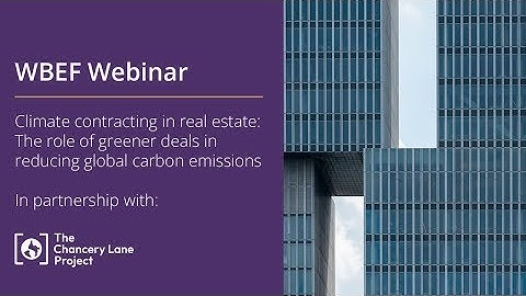 [WBEF Webinar 2025] Climate contracting in real estate