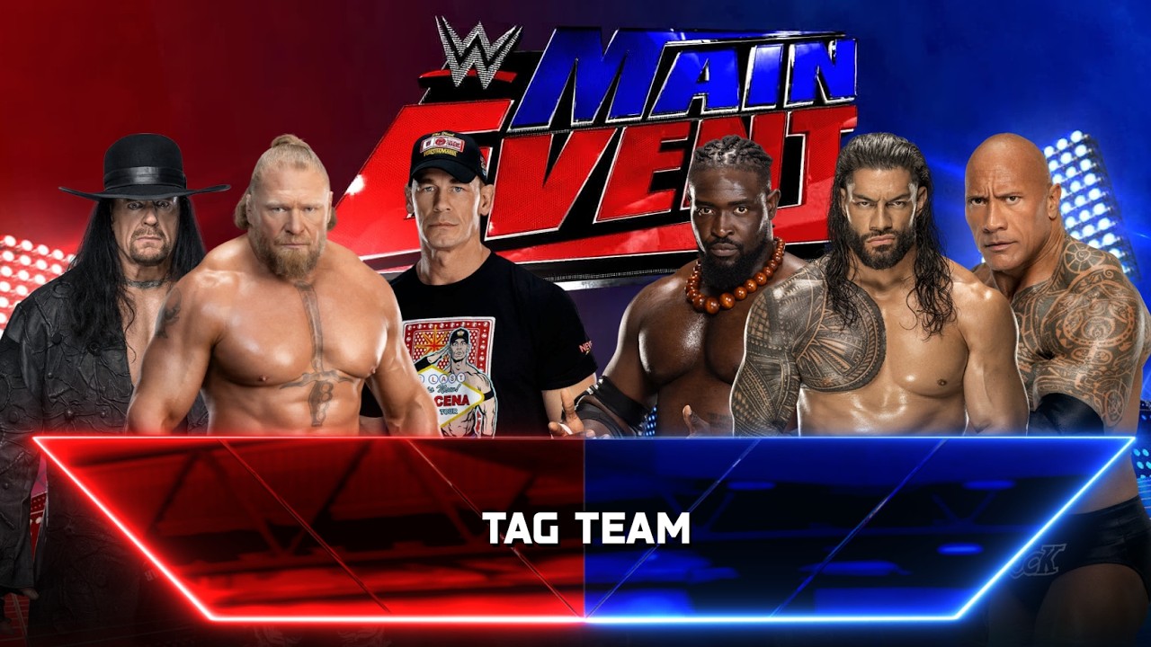 FULL MATCH - THE UNDERTAKER & BROCK LESNAR & JOHN CENA VS OBA FEMI