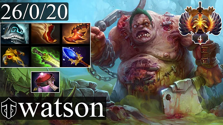 Entity.医者watson` (Smurf) - Pudge | Carry Gameplay Dota 2 Patch 7.34b