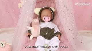 Vollence 18 inch eye closed full silicone baby doll girl