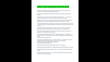 ANCC Test Questions from the book WITH CORRECT ANSWERS GRADED A+