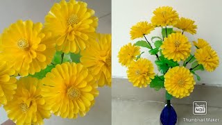 Download lagu DIY Yellow Dahlia flowers from plastic straws