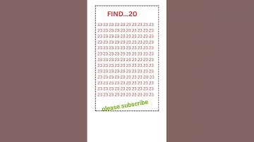 FIND OUT👁️20👁️#IQtest#Eyetest#Math#Gk #BrainExercise#Puzzle#yt #Quiz#Learn#Reels#Views #Viral#Shorts