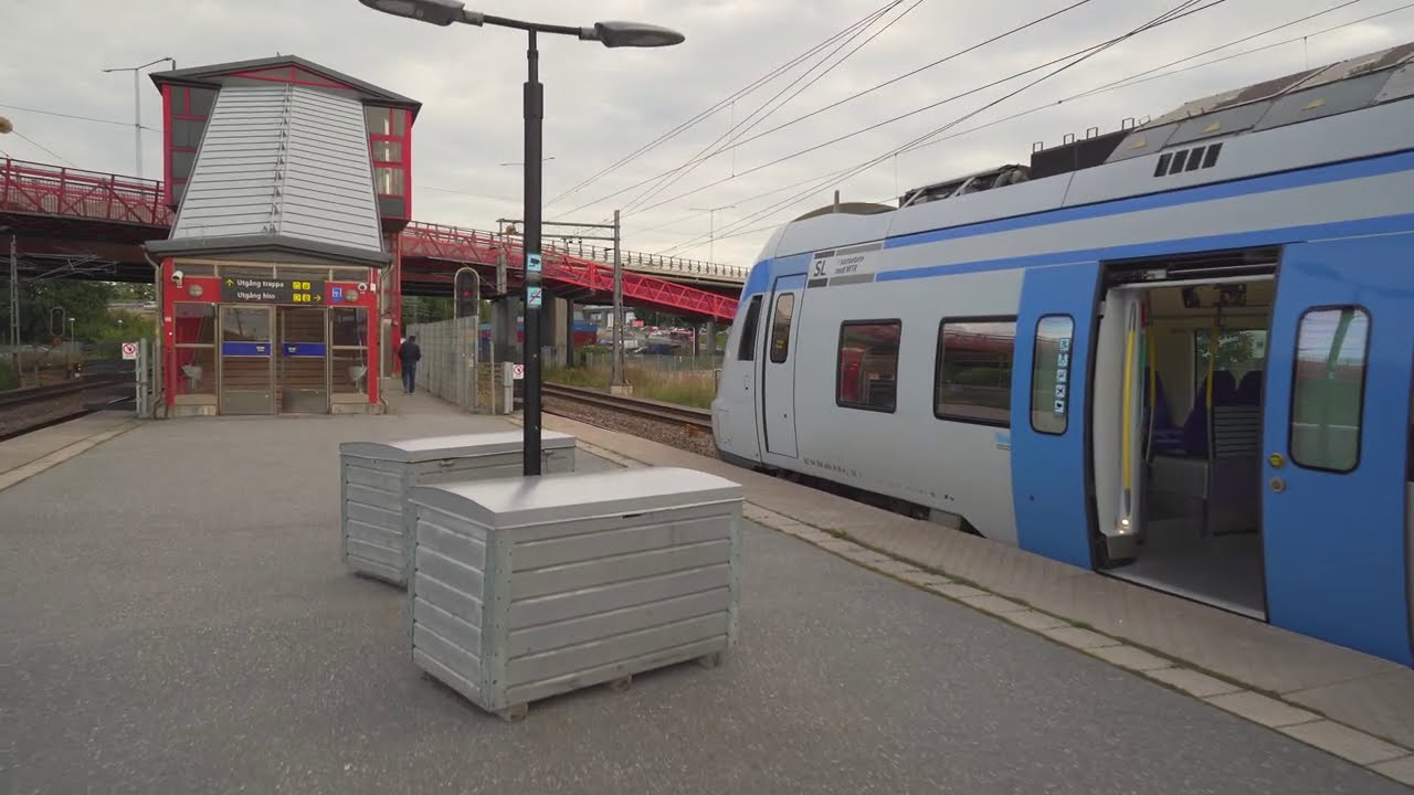 Sweden, Stockholm, train ride from Solna to Rotebro