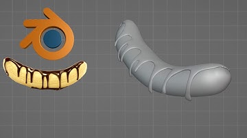 Blender 3.0. Banana step by step part 4 extra detail of dripping chocolate