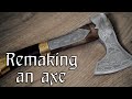 Remaking axe - decorating a cheap axe to Viking inspired axe