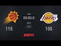 Suns @ Lakers | NBA on ESPN Live Scoreboard | #KIATIPOFF21