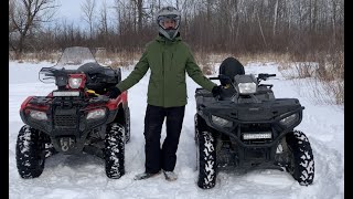 Honda Foreman 520 VS Polaris Sportsman 570 - Snow Battle