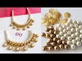 DIY || How To Make Pearl Necklace At Home || Handmade Necklace Making Tutorial !!!