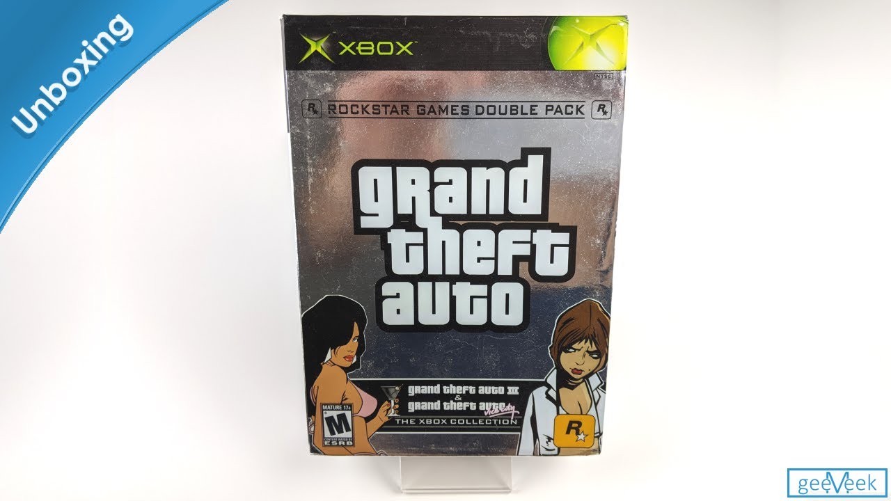 The box art for the double pack featuring GTA III and Vice City on