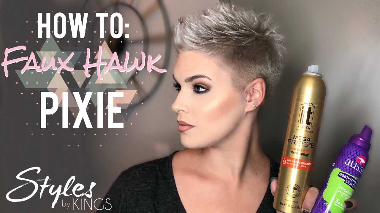 How To Style A Short Faux Hawk Pixie Youtube