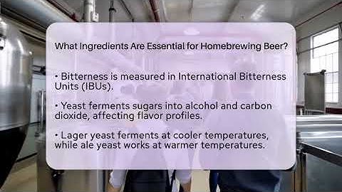 What Ingredients Are Essential for Homebrewing Beer? | The Pint Guy